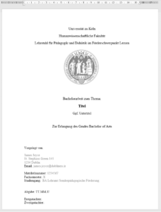 bachelor thesis beispiele