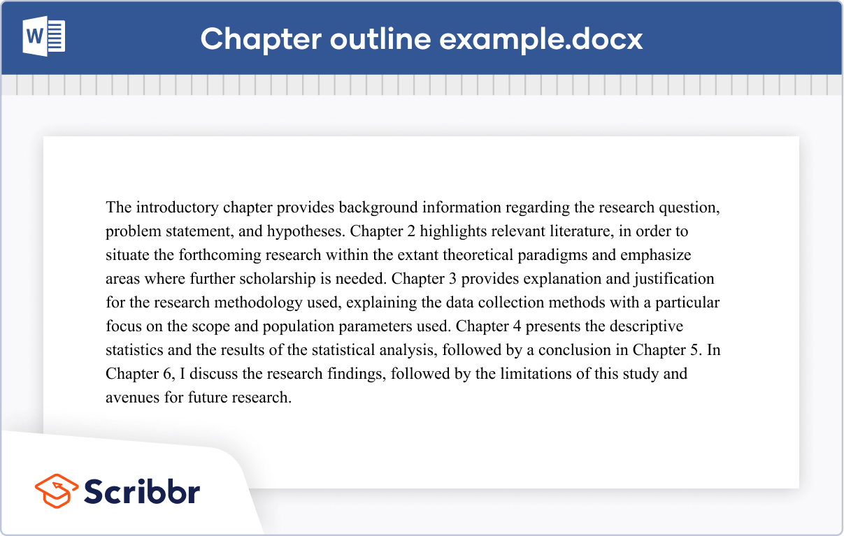 dissertation chapter 4 outline