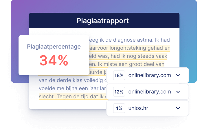 Detecteer onbedoeld plagiaat met onze nauwkeurige Plagiaat Checker. Wij gebruiken software vergelijkbaar met die van universiteiten.