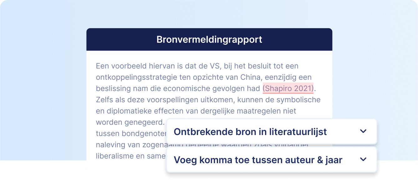 Controleer ook je bronvermeldingen wanneer je een AI-Nakijkservice bestelling plaatst.